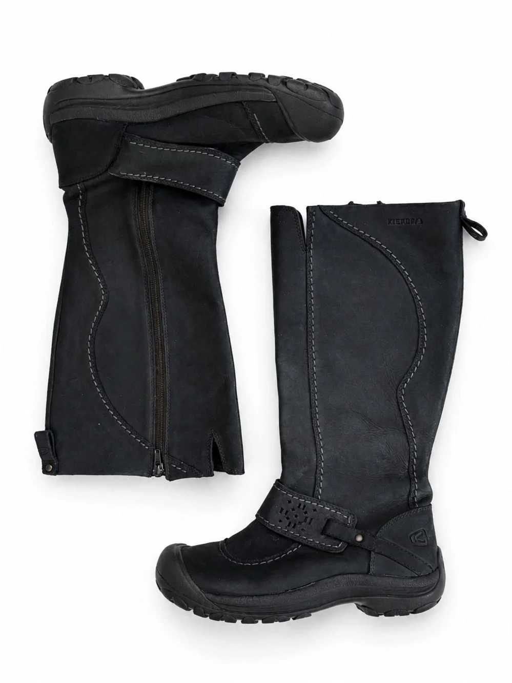 KEEN Black Leather KEEN.DRY Tall Waterproof Boots Comfort Winter Women’s 10
